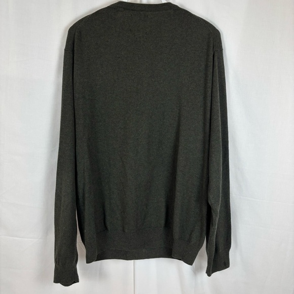 Chaps Green V-Neck Sweater Timeless‎ Knit Cotton/Cashmere Soft and Snuggly | L - Picture 3 of 13